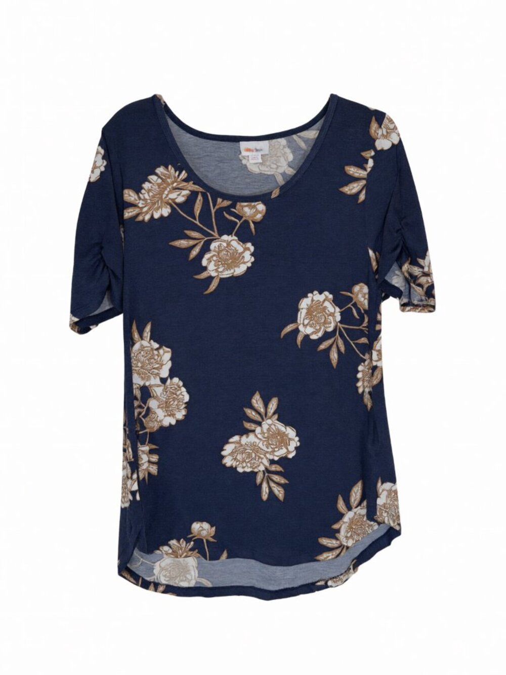LuLaRoe Floral Top Women’s L Navy